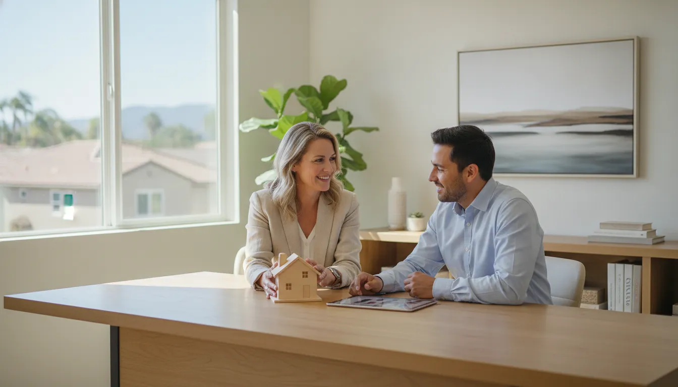 California rental owner meeting with a property manager