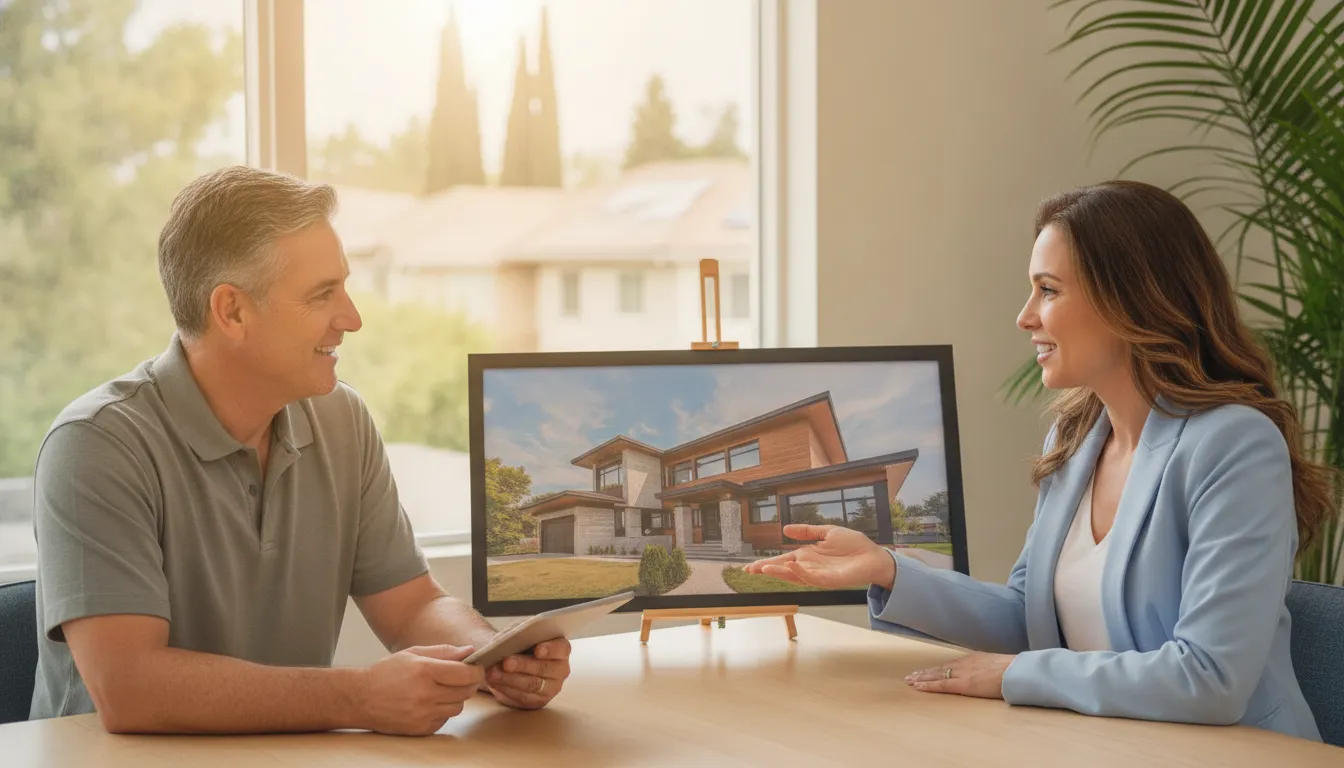 Property manager meeting with a rental property owner