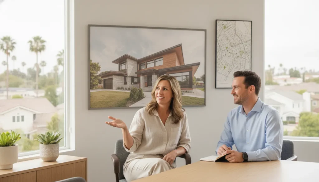 Property owner discussing local rental rules with a property manager